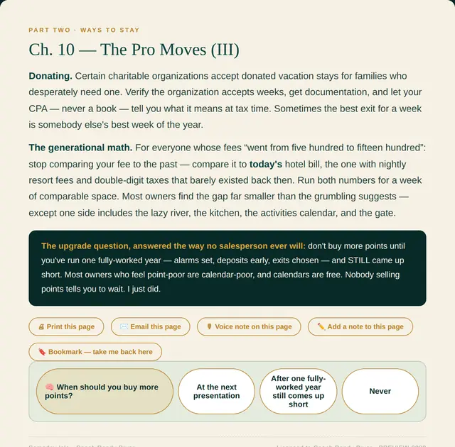 Inside the book — Chapter 10, The Pro Moves (III)